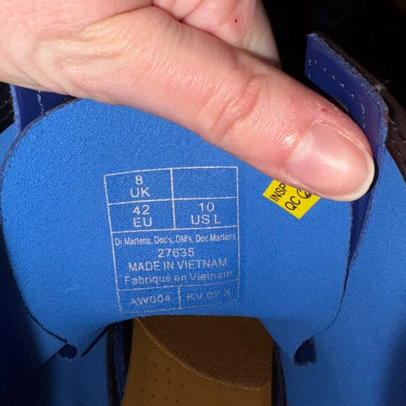 Dr. Martens 1460 Women's Patent Leather Lace Up Boots in Blue Women's Size 10 - Picture 8 of 8